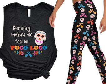 Coco Leggings | Un Poco Loco Leggings | Disney Leggings | Run Disney Leggings | Day of the Dead | Womens Leggings
