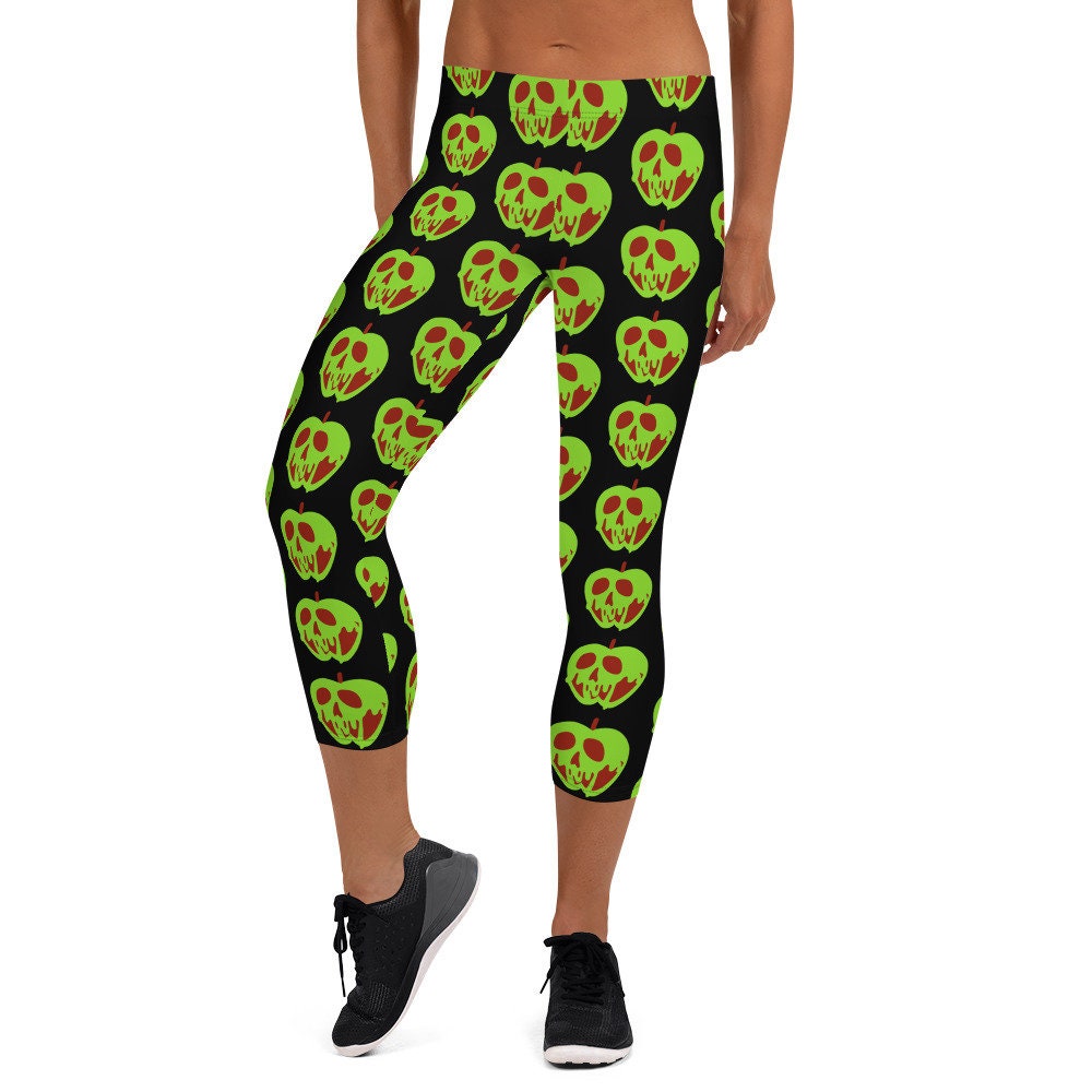Disney Villains Apple Capri Leggings Disney Evil Queen Etsy