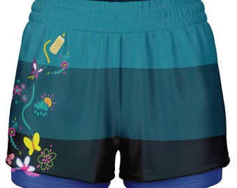 Mirabel Double Layer Women's Athletic Shorts | Encanto Shorts | Disney Shorts | Disneybounding | Wear to Disney