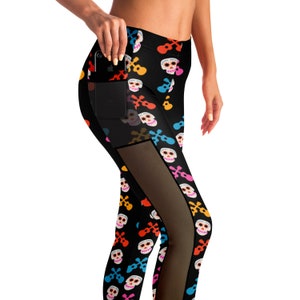 Coco Skulls  Mesh Pocket Leggings | Un Poco Loco Leggings | Disney Leggings | Run Disney | Wear to Disney | Leggings