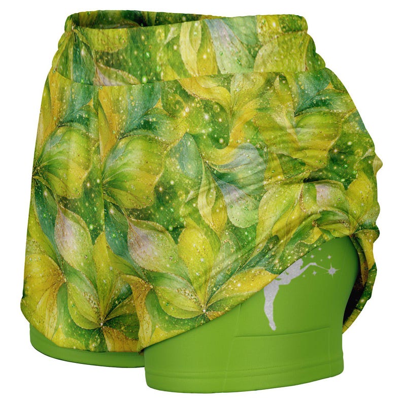 Tinkerbell Double Layer Women's Athletic Shorts | Peter Pan Shorts | Disney Shorts | Run Disney Outfit | Wear to Disney | Disney Costume image 1