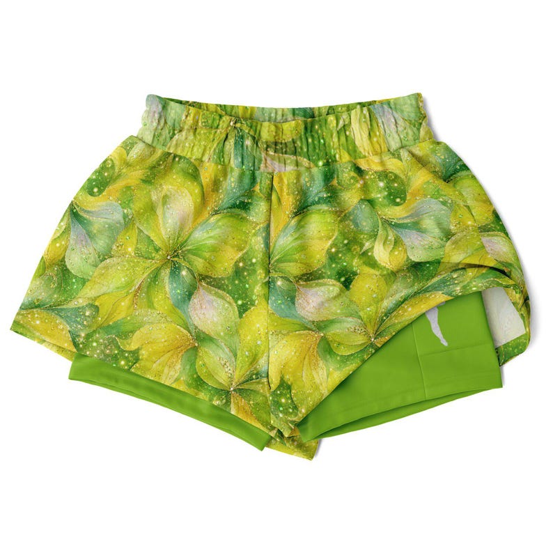Tinkerbell Double Layer Women's Athletic Shorts | Peter Pan Shorts | Disney Shorts | Run Disney Outfit | Wear to Disney | Disney Costume image 4