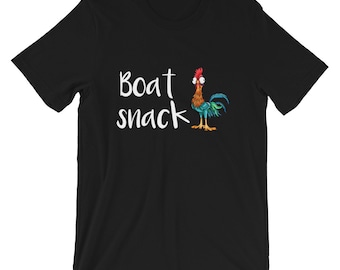 T-Shirt de casse-croûte de bateau Chemise Moana Chemise Hei Hei T-shirt Unisex à manches courtes