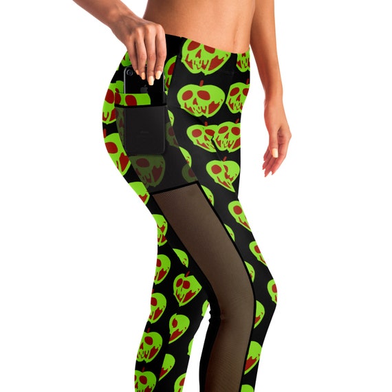 Evil Apple Mesh Pocket Leggings Disney 