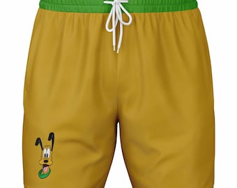 Pantaloncini sportivi da uomo a doppio strato di Pluto / Costume da corsa di Topolino e Minnie / Pantaloncini Disney / Disneybound Bounding / Disney da uomo