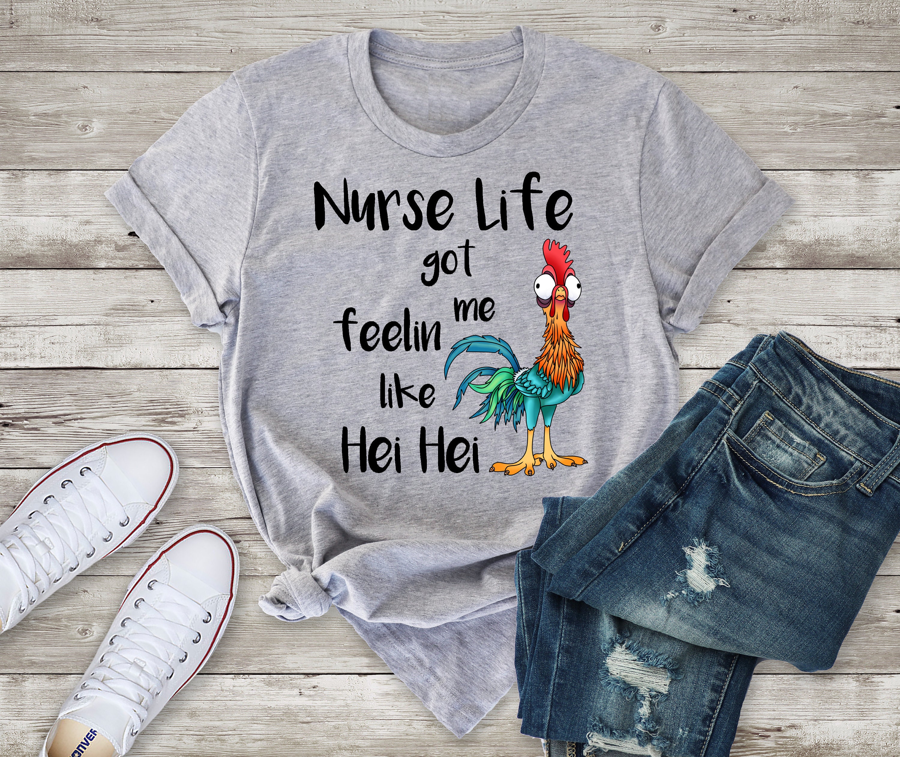 Nurse Life Got Me Feelin Like Hei Hei Nurse Gift Nurse T shirt Short sleeve Unisex T shirt Etsy