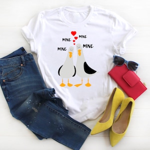 Mine Mine Mine Paare Shirt | Disney-Paare Shirt | Auf der Suche nach Nemo Mine Shirt | Disney Reise | Paare Reise | Kurzarm Unisex T-Shirt