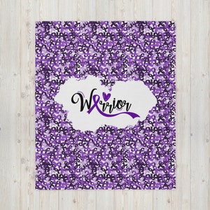 Cancerkrigarfilt | Filt med cancerband | Gåva för canceröverlevare | Komfortpresentpaket i flera färger