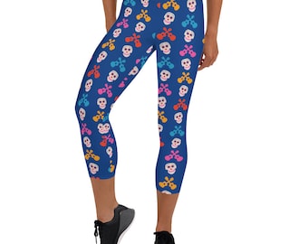 Coco Capri Leggings | Un Poco Loco Leggings | Disney Leggings | Run Disney Leggings | Day of the Dead | Womens Leggings