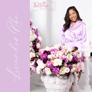 Personalized Satin Robes Bridesmaid Robes, Glitter Robes, Wedding Gift, Bridal Party Robes, Bride Robe, Bridesmaid Gifts, Lavender Robe