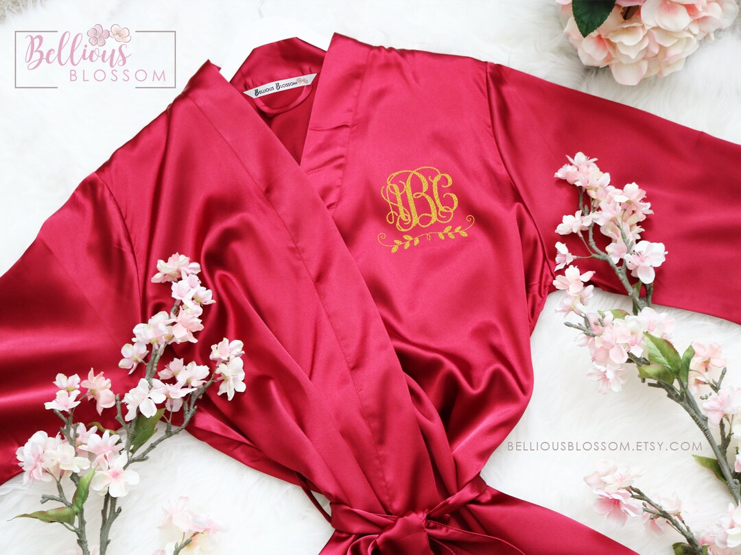 Monogrammed Satin Robes, Bridesmaid Robes, Glitter Robes, Wedding Gift