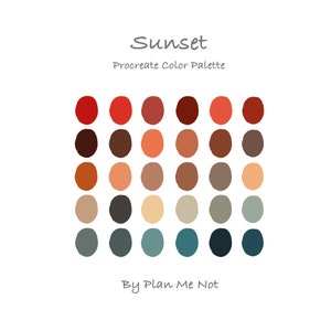 Sunset- Procreate Color Palette