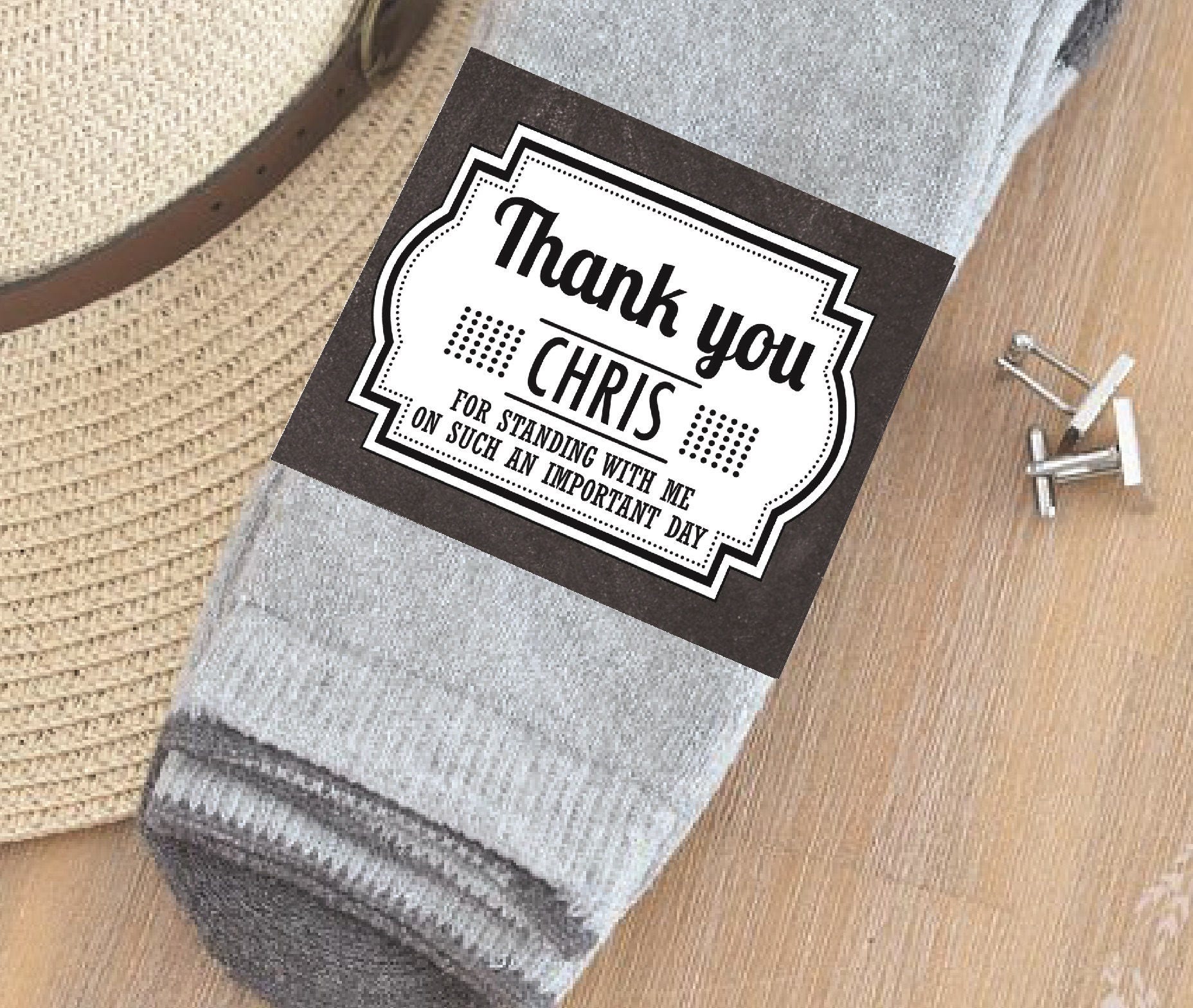 CUSTOM Groomsmen Sock labels Groomsmen gift labels best Etsy