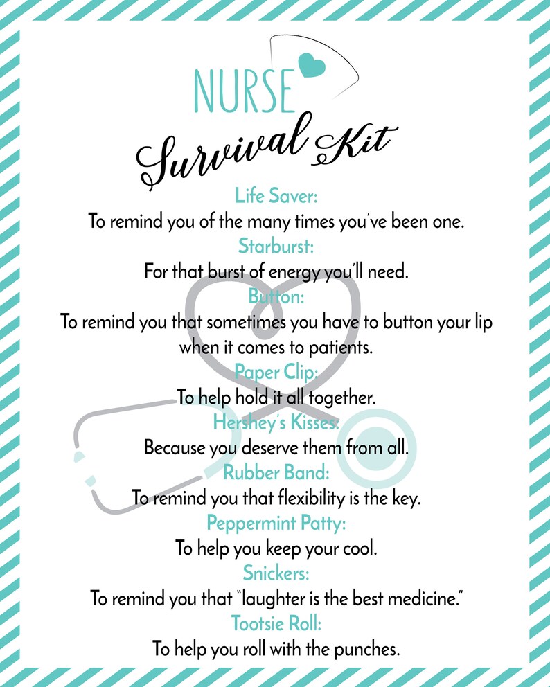 PRINTABLE Nurse Survival Package -Nurse Appreciation-nurse reward, reward for nurse, registered nurse, nursing,thank by yourself nurse, nurse printable photo relating to Printable Nurses Week Games known as PRINTABLE Nurse Survival Package -Nurse Appreciation-nurse reward, reward for nurse, registered nurse, nursing,thank your self nurse, nurse printable