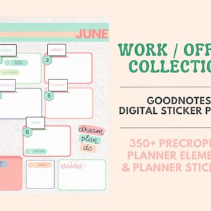 The Work and Office Collection for GoodNotes | Pre Cropped Digital Sticker Pack | Planner Stickers | Digital Planning | Digital Stickers