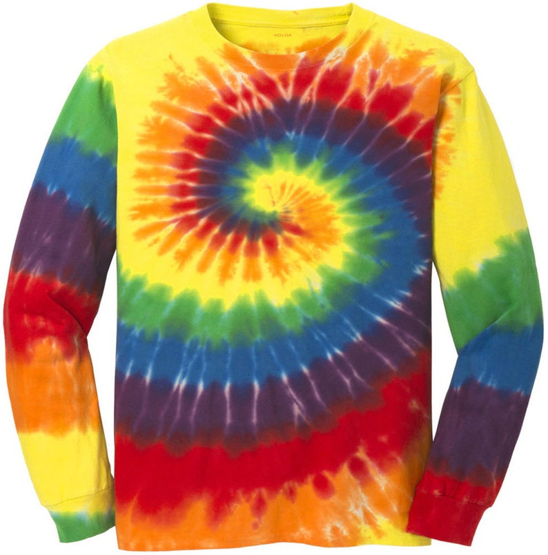 Koloa Surf Co Colorful Rainbow Long Sleeve Tie-dye T-shirt - Etsy