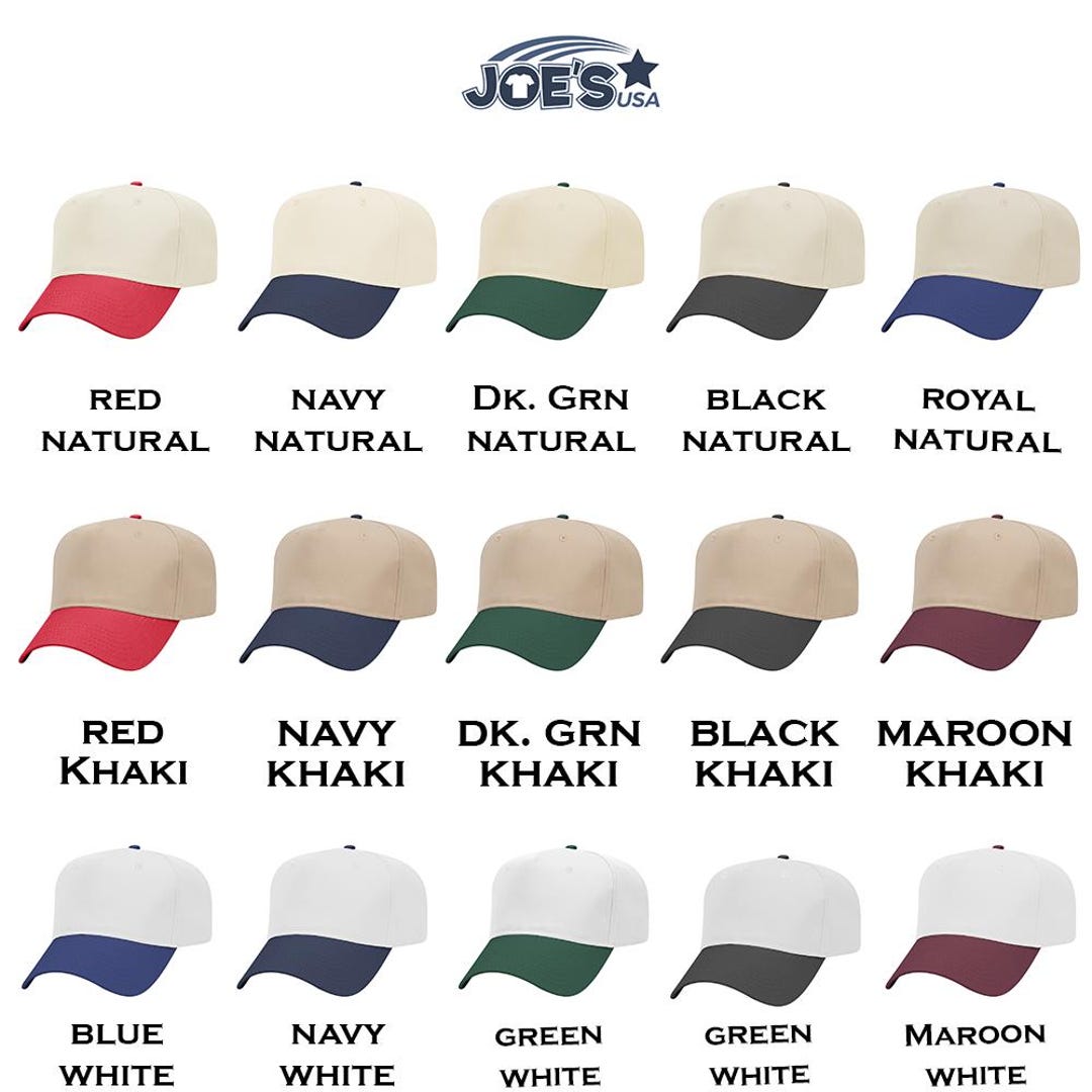 Joe's USA Mid Profile Baseball Cap: Blank 5-panel Trucker Hat - Etsy