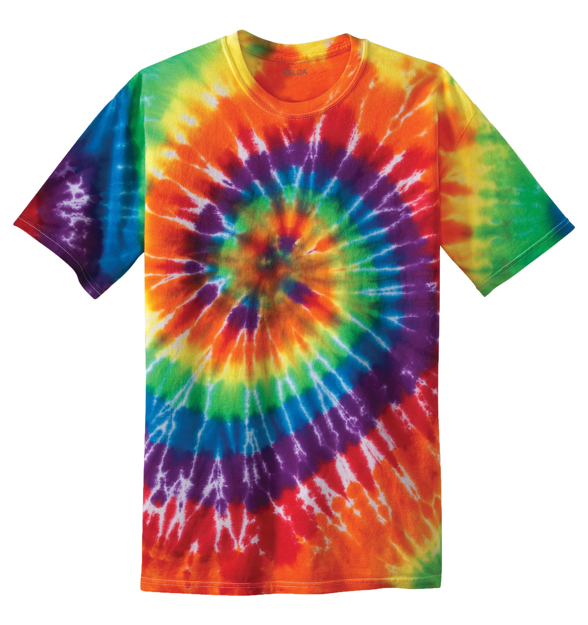 S-4XL Koloa Surf Co Colorful Tie-Dye T-Shirts in 17 Colors Sizes