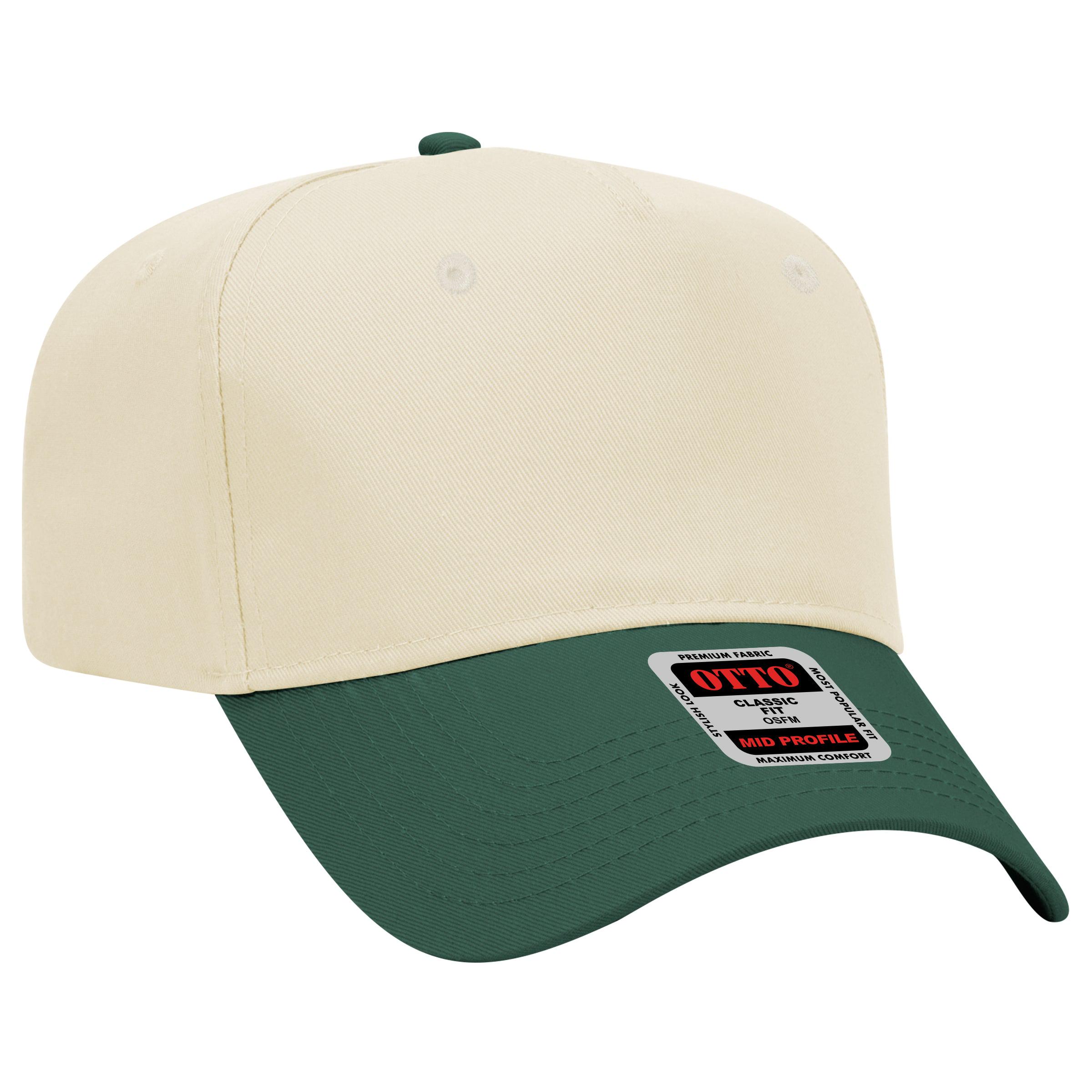 OTTO Pro Style Trucker Hat - 5-Panel Foam Front, Mesh Back, Adjustable Snapback Cap