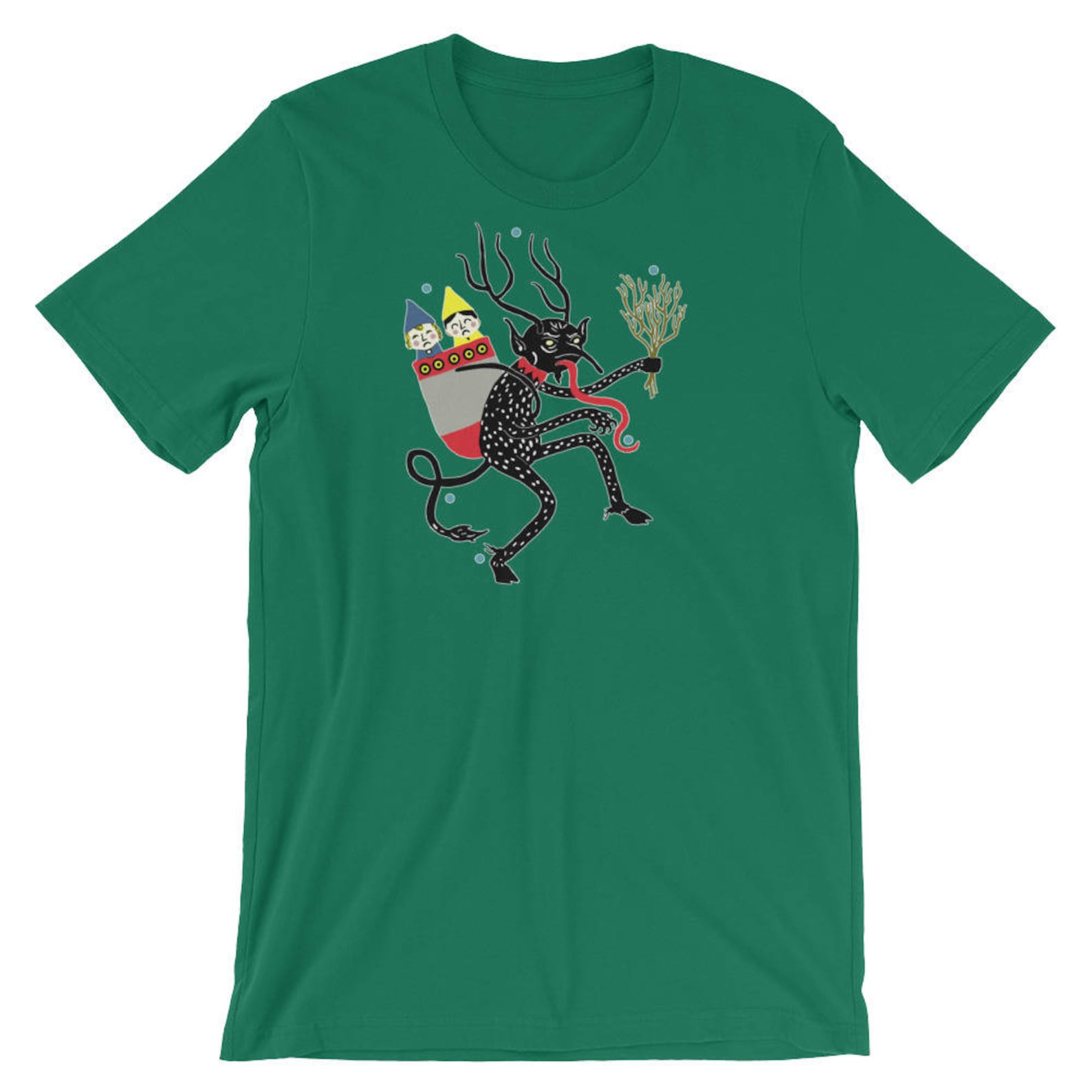 Vintage Krampus With Naughty Children Short-Sleeve Unisex T-Shirt