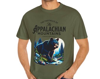 Appalachian Bear T-Shirt, Unisex Nature Tee, Outdoor Adventure Shirt, Hiking Gift, Wildlife Lover Apparel