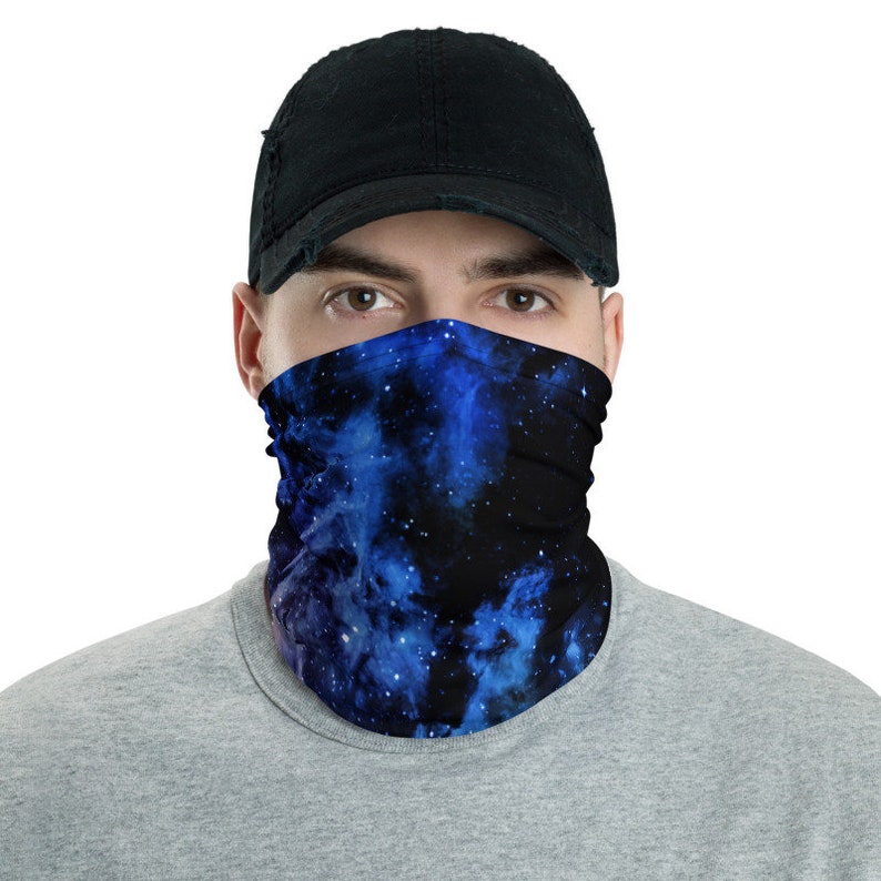 Blue Galaxy Face Cover Tube Bandana or Headband Neck Gaiter - Etsy