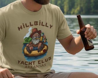 ヒルビリー・ヨット・クラブ Tシャツ 面白いアーカンソー・レッドネックTシャツ 快適な色 1717 湖と川の生活 男性と女性へのギフト