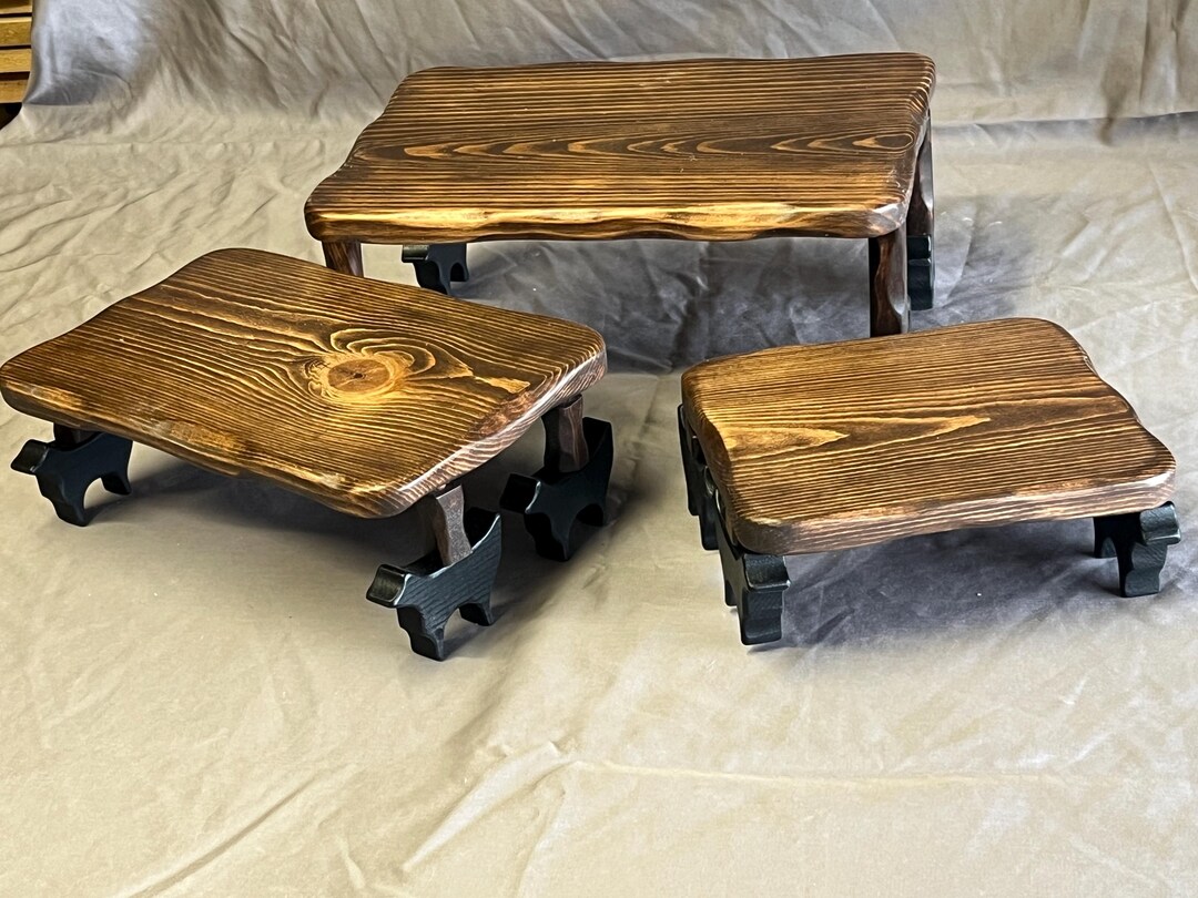 Table Rizer Leg Table Risers - Black Angus Legs, Set of 3, Adustable Heights. - Etsy
