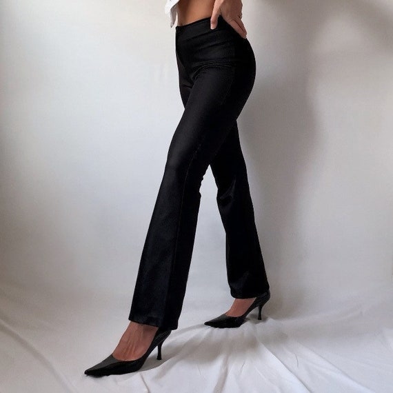 Vtg. 90’s liquid fit black flare pants, vintage me