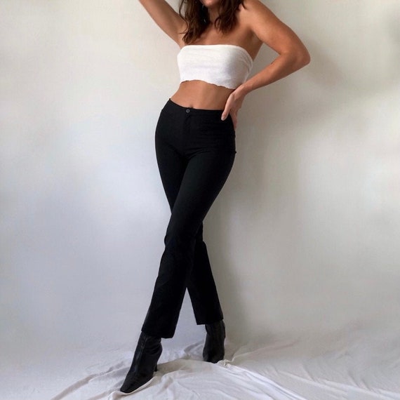 Vtg. 90’s/y2k black high rise trousers, vintage st