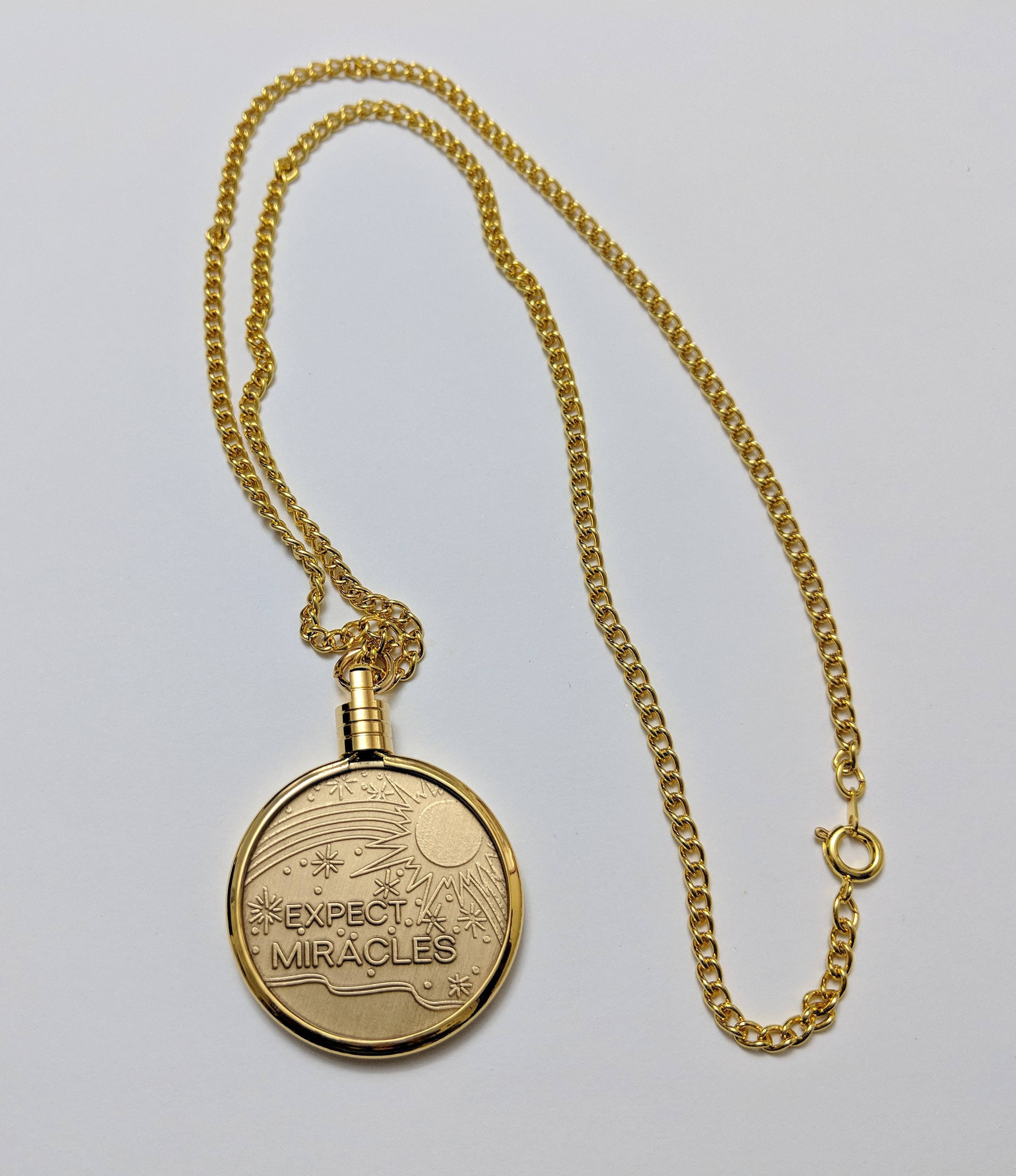 Medallion Holder Chain Gold & Silver - Etsy