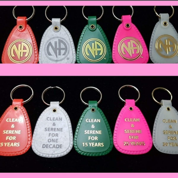 Narcotics Anonymous Special Key Tags 5, 10, 15, 25 and 30yrs and Metal J4T-25yrs