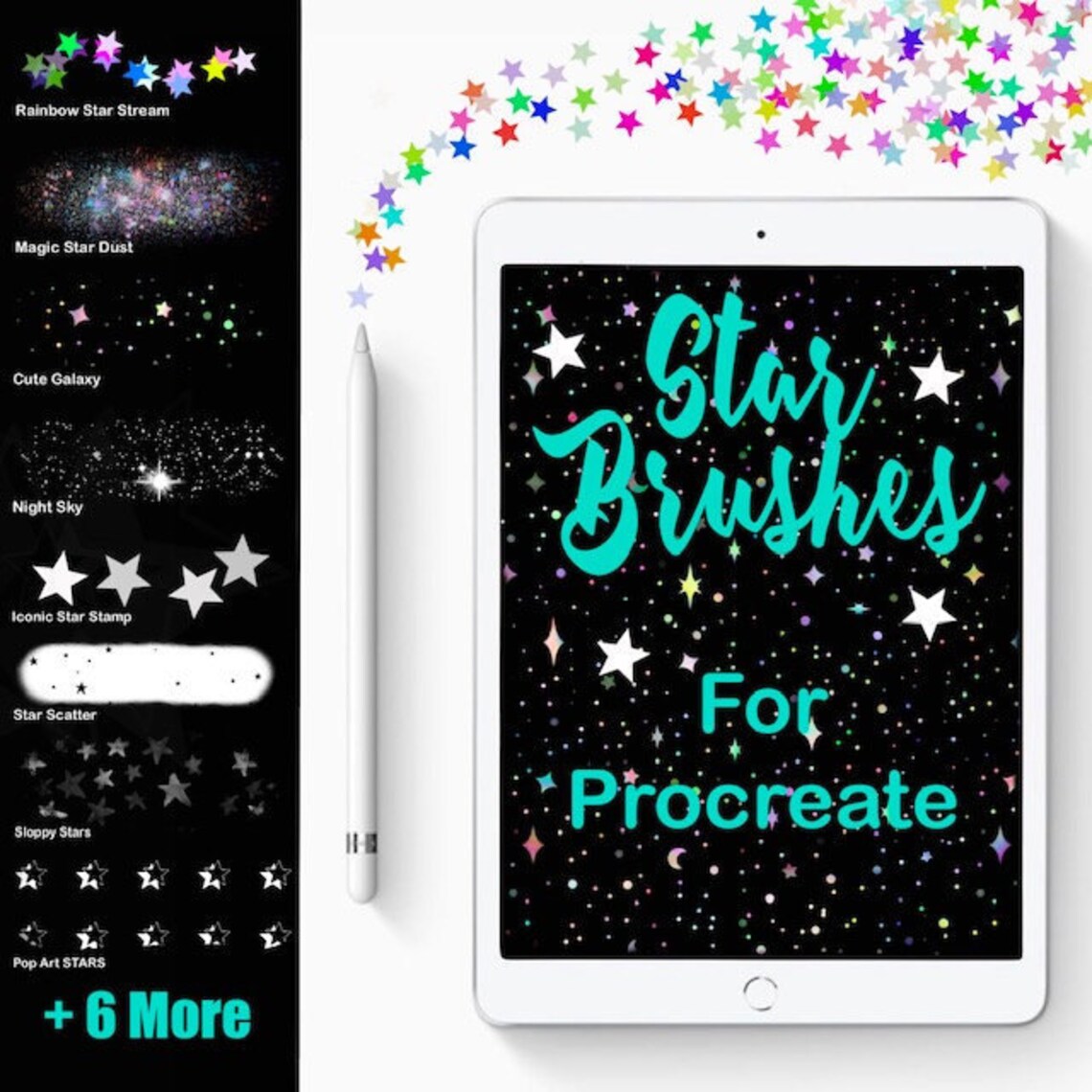 Procreate Star Brushes Procreate Star Stamps Procreate Etsy