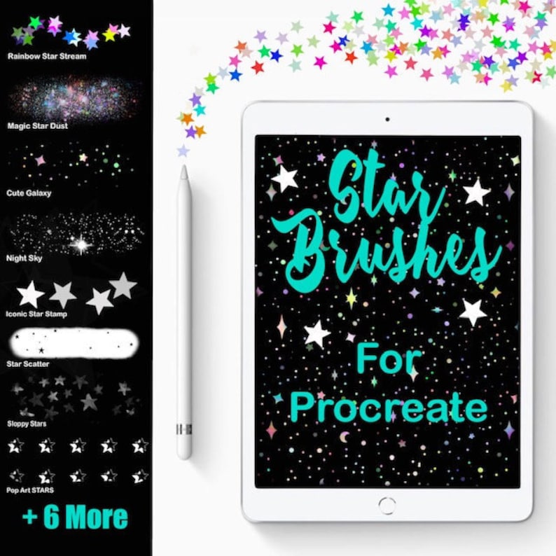 Procreate Star Brushes Procreate Star Stamps Procreate Etsy