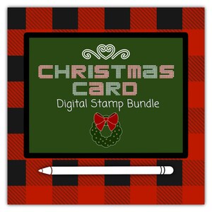 Christmas Card Digital Stamp & Brush Bundle For Procreate