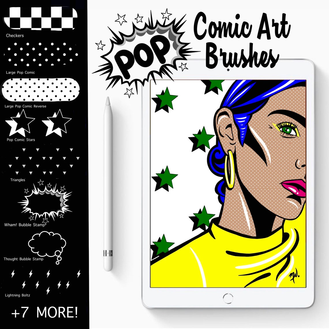 Procreate Pop Art Brushes Procreate Pop Art Brush Procreate Etsy