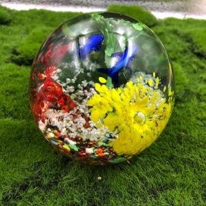 Murano Paperweight/ Mid Century Modern Art Glass Paperweight/ Vintage Colorful Glass Paperweight/ Shelf or Table Decor/Sea Paperweight