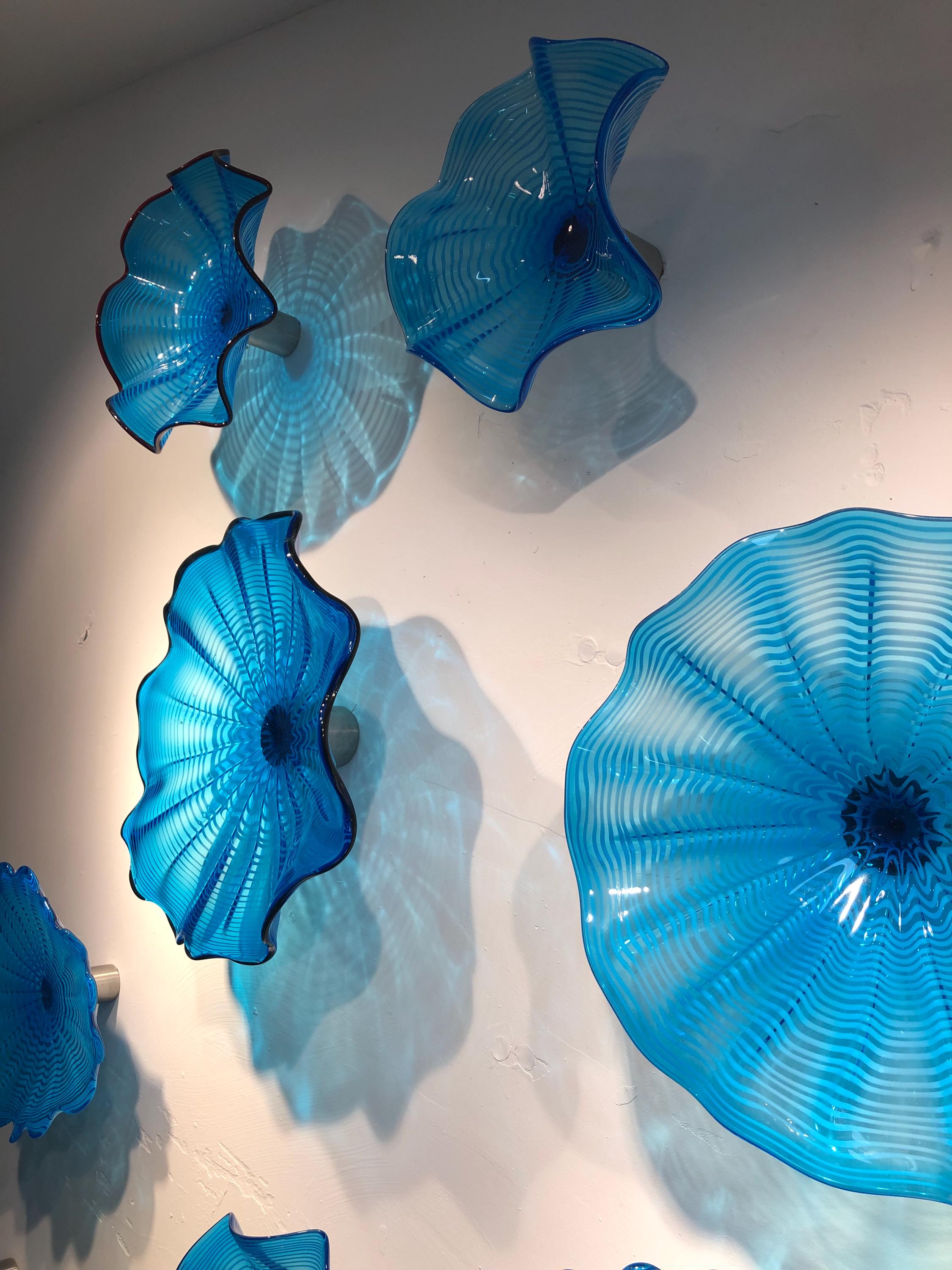 Modern Murano Glass Wall Plates Cheap Flower Hanging Art Decoartion Photo Inspiration