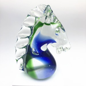 Murano Glass Horse Head - Etsy Canada