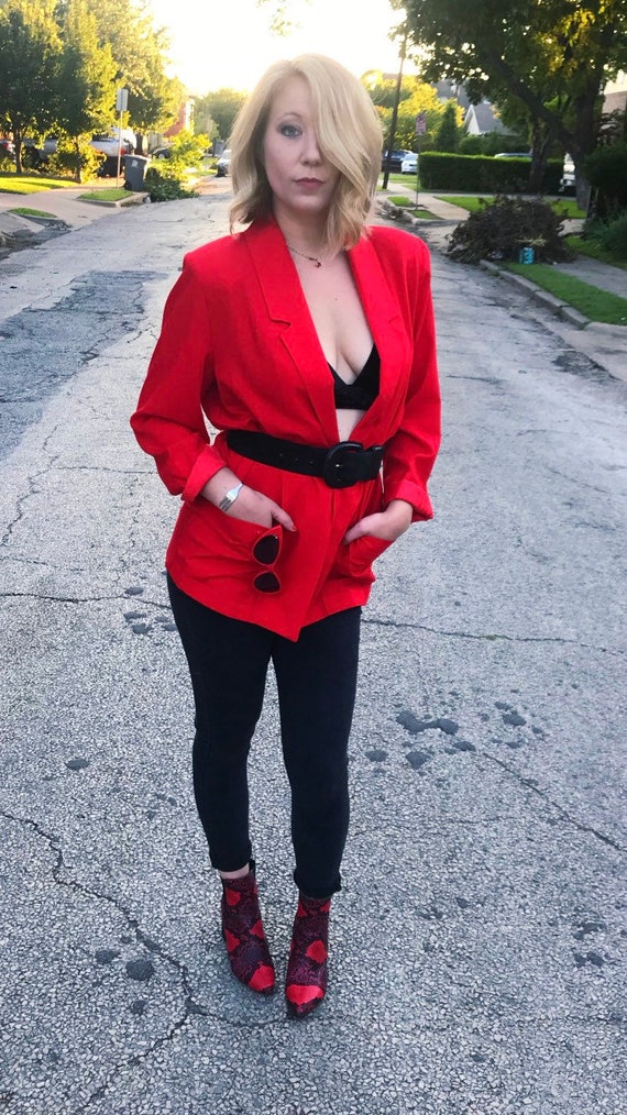 Vintage 1980's Radcliffe brand Red oversized retro
