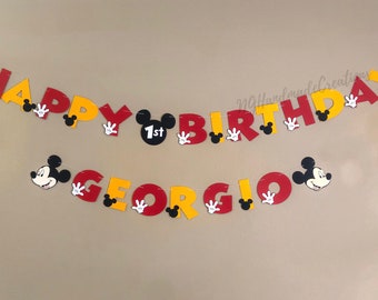 Mickey Mouse Happy Birthday Banner