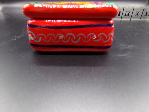 Red Clay Pottery Trinket Box- Made in Mexico - image 4
