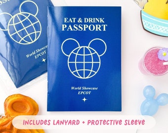 Eat and Drink Around The World Epcot Passport Book/ Food Wine Festival World Showcase Disney World Party Activity
