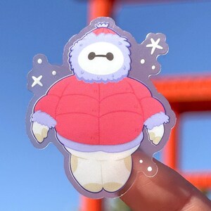 Puffer Baymax Transparent Disney Laptop Stickers/ Winter Big Hero 6 bujo bullet journal planner decal water bottle