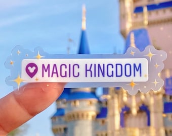 Magic Kingdom Destination Drop Pin Transparent Sticker/ hidden Mickey Disney journal planner cell phone laptop decal water bottle