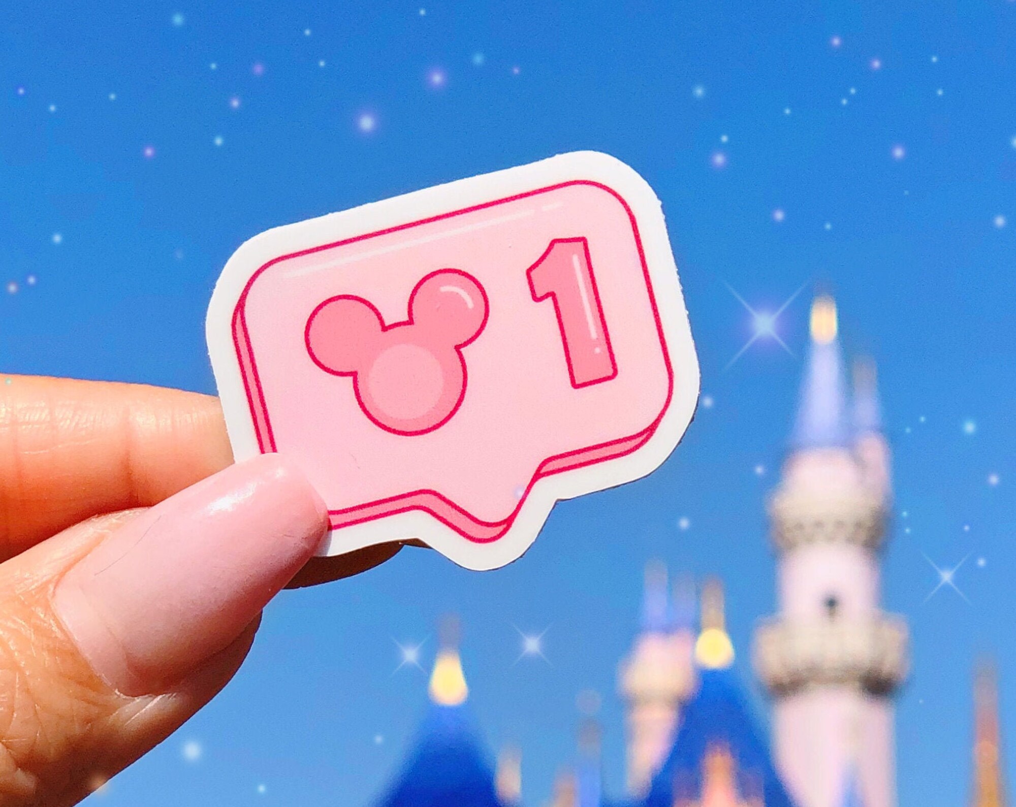 Discover Mickey Instagram Like Button Sticker/ Pink Love Disney Stickers