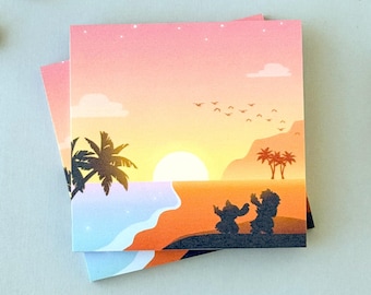 Lilo & Stitch Post-it Notes: Hawaiian Vibes, 50 Sheets – Desk Stationery Supplies