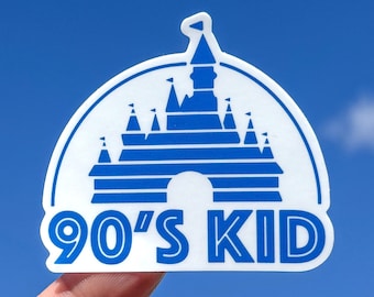 Blue 90s Kid Classic Sticker/ Nostalgic Classic Disney Castle Laptop Stickers/Mickey Vinyl Decals Bujo Journal