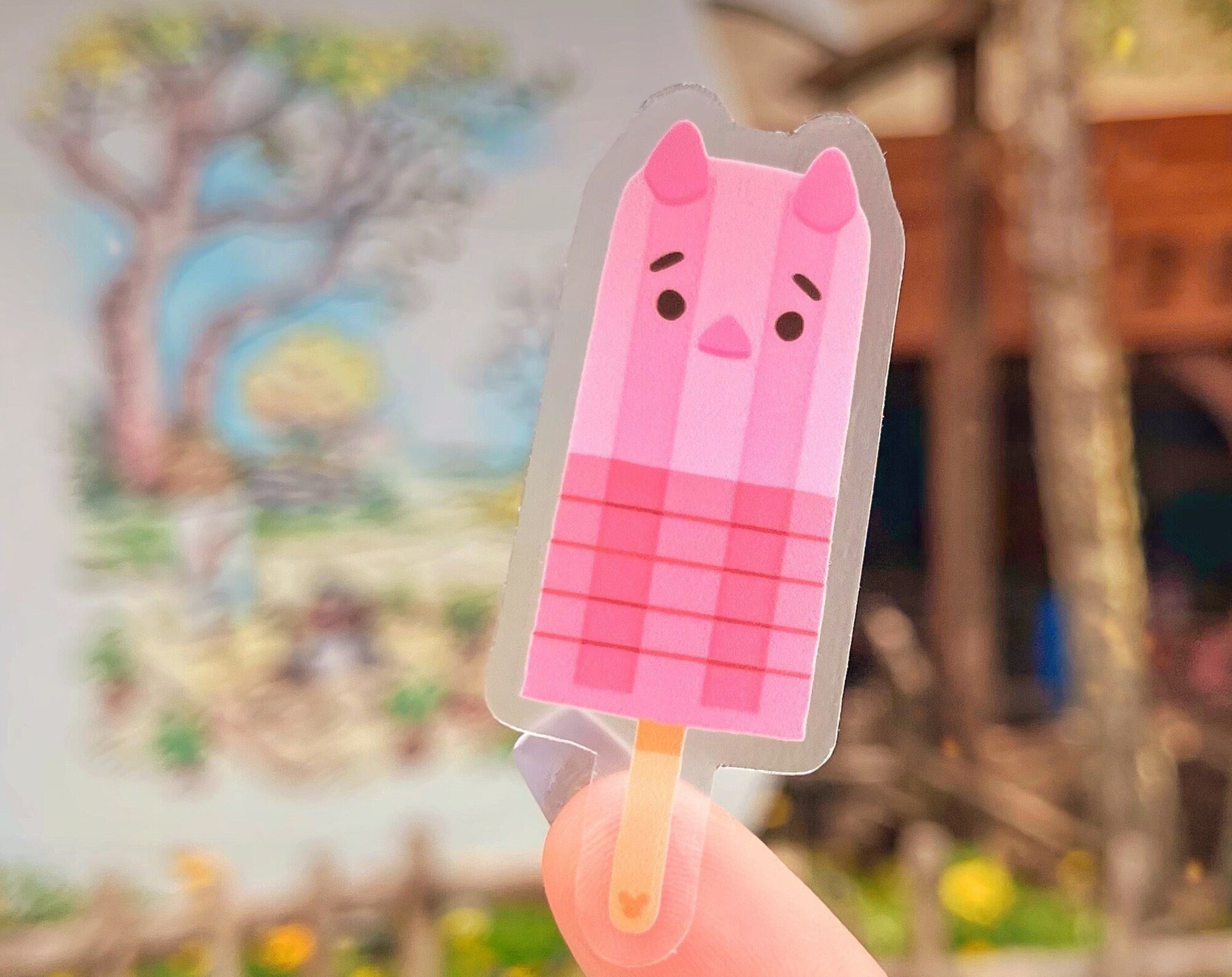 Discover Piglet Popsicle Transparent Disney Laptop Stickers