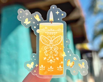 Madrigal Miracle Candle Transparent Sticker/ Encanto Disney Mirabel decal cell phone case planner water bottle laptop journal